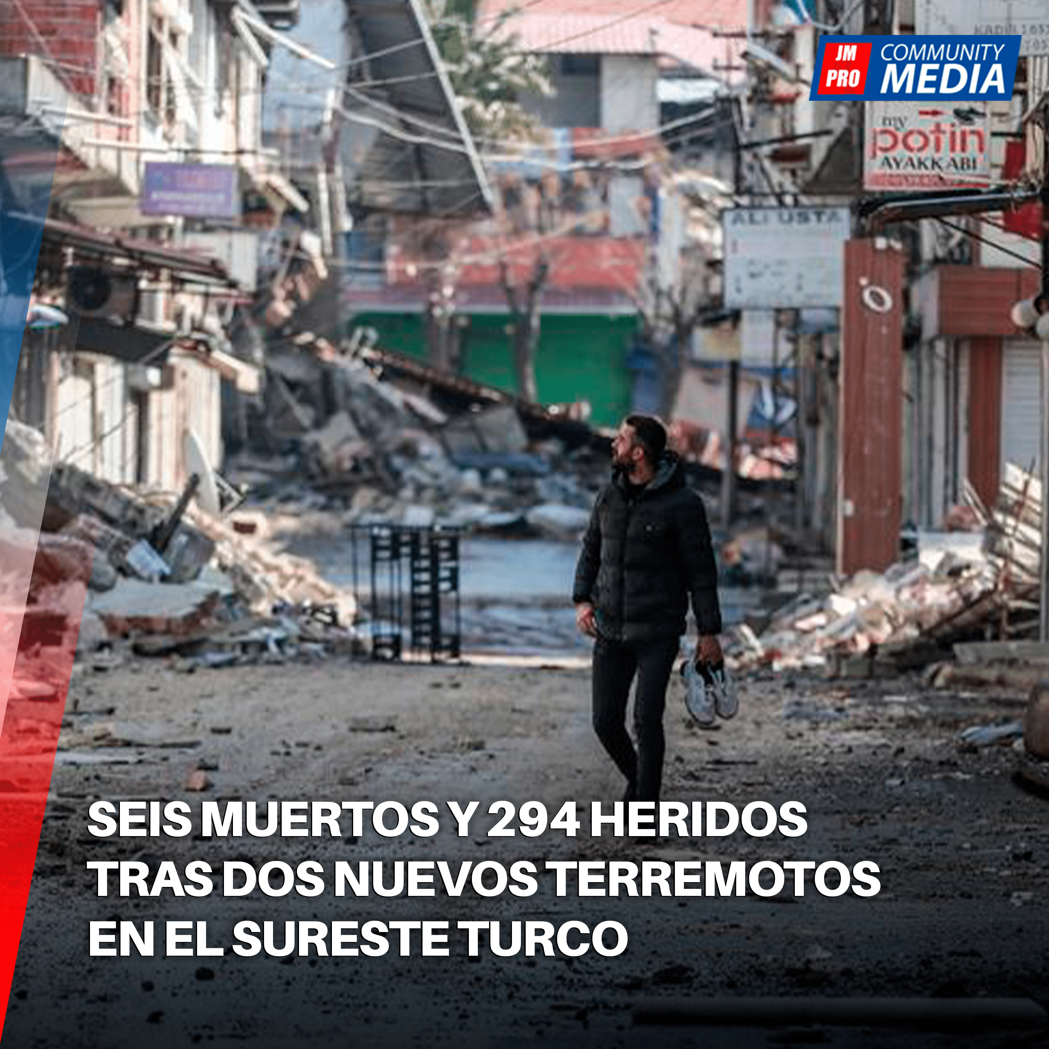 Seis muertos y 294 heridos tras nuevos terremotos en el sureste turco.