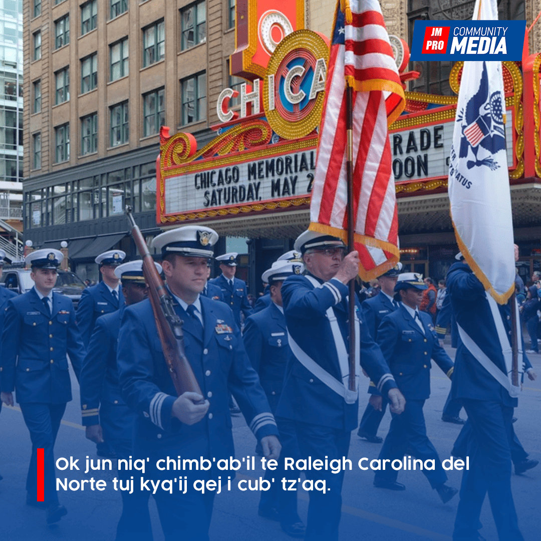 Ok jun niq’ chimb’ab’il te Raleigh Carolina del Norte tuj kyq’ij qej i cub’ tz’aq.