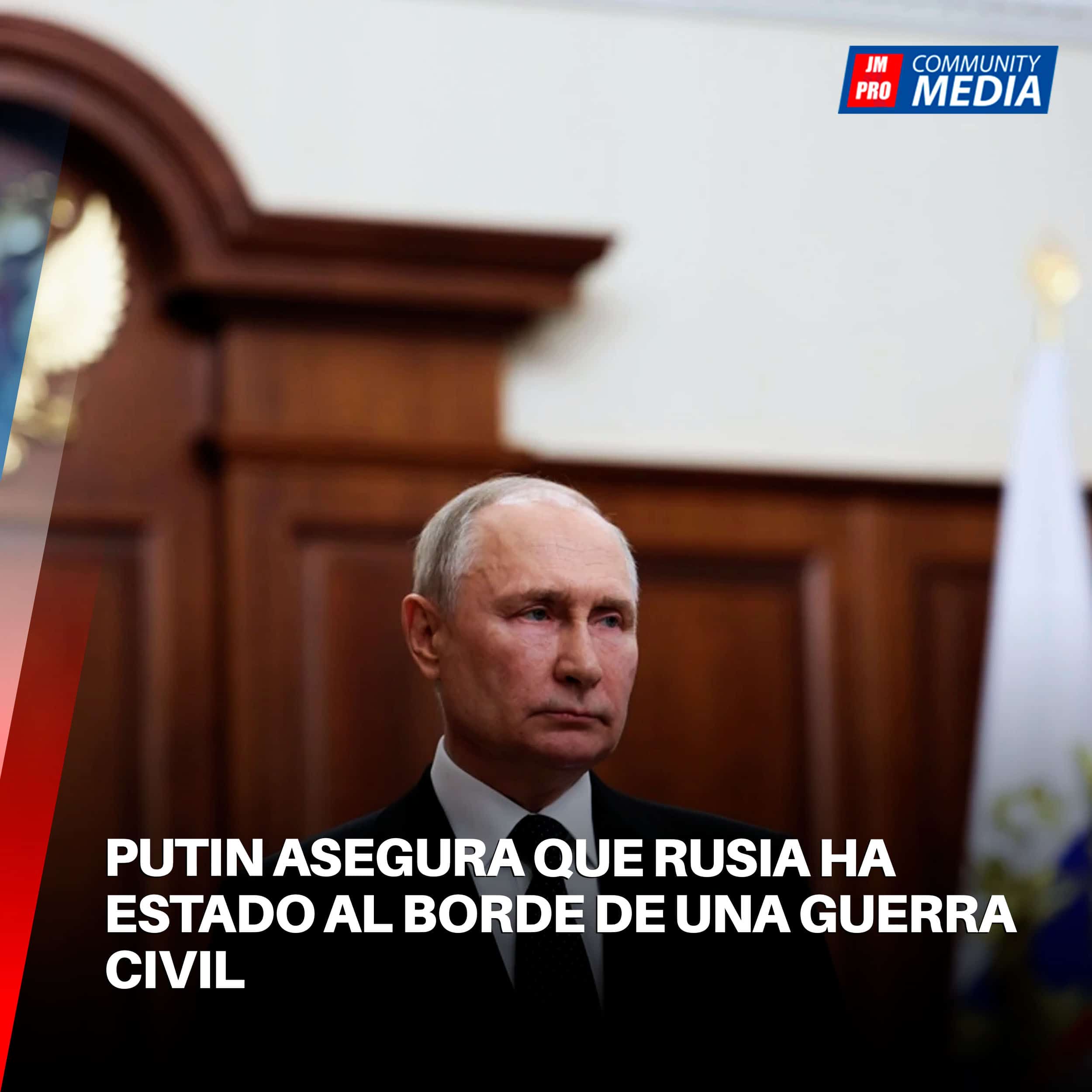 Putin asegura que Rusia ha estado al borde de una guerra civil