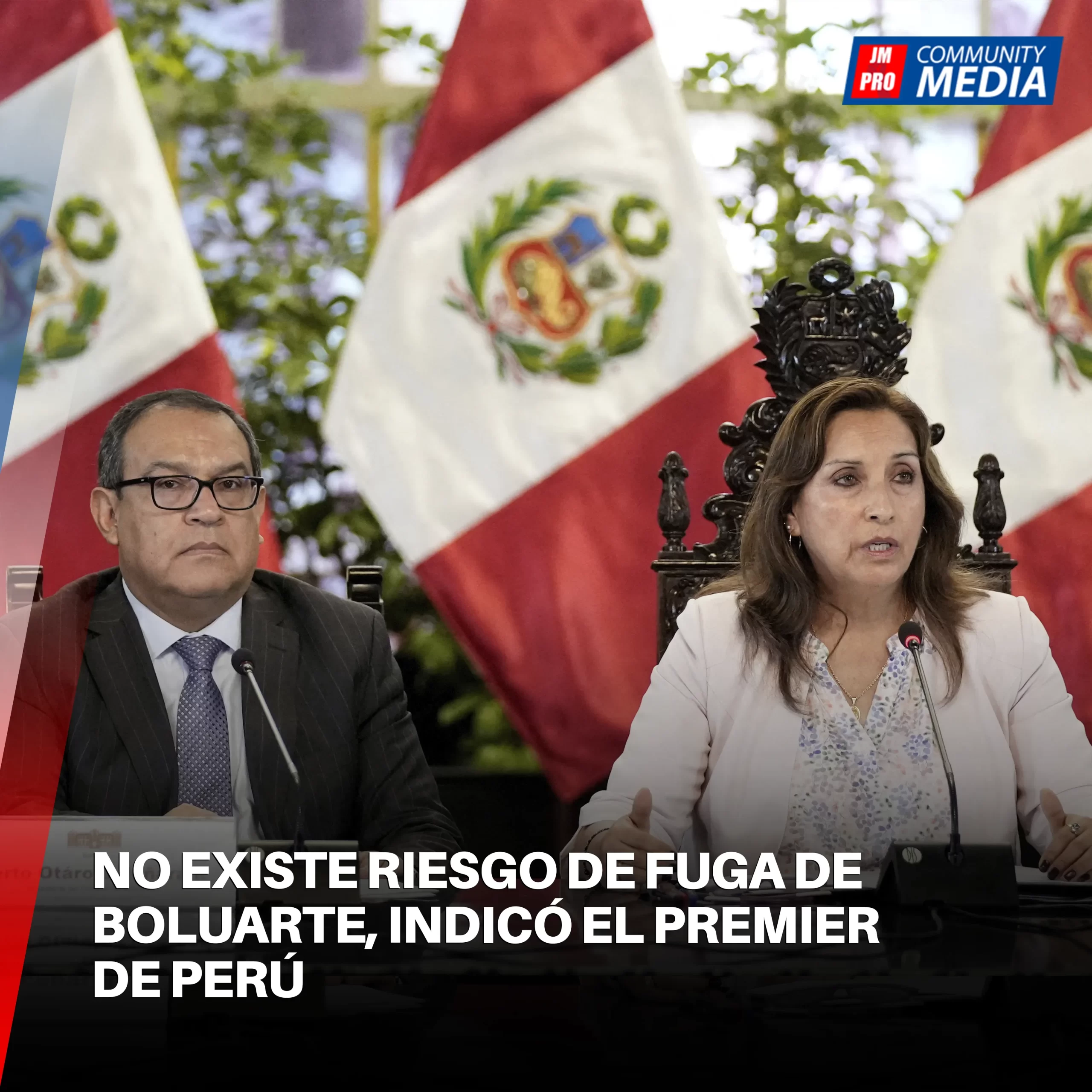 No Existe riesgo de fuga de Boluarte, indicó el premier de Perú
