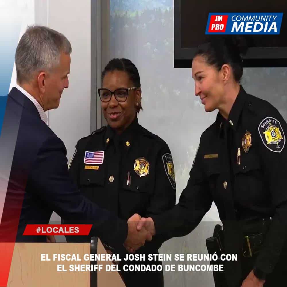 El Fiscal General Josh Stein se reunió con el Sheriff del condado de Buncombe, Quentin Miller, el miércoles por la tarde en Asheville.  