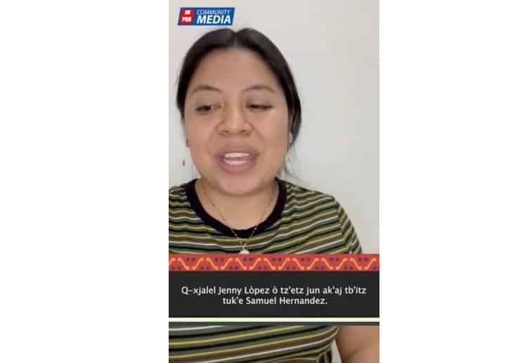Er latina Jenny López xu k’ut er k’ak’ b’ix chi xu b’an ruk’ Samuel Hernández
